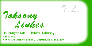 taksony linkes business card